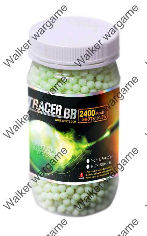 G&G Airsoft Tracer BB 0.28g 2400 Shots Green (Glow In The Dark) - Made In Taiwan