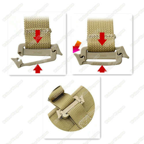 UTX Slik Clip Connection 2.5cm Multi-Resistant Molle Webbing Two-Way Connecting Tan