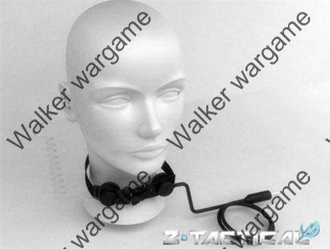 Z Tactical  Heavy Duty Tactical Throat Mic Headset (Motorola & Kenwood) - Black