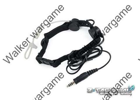 Z Tactical  Heavy Duty Tactical Throat Mic Headset (Motorola & Kenwood) - Black