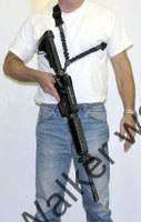 Tactical one Point Elastic Bungee Snap Hook Rifle Sling -- BLACK