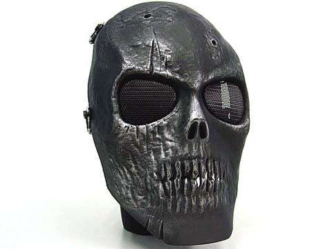Army of Two Skull Full Face Airsoft Protector Mash Mask - Black