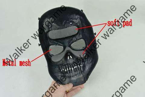 Army of Two Skull Full Face Airsoft Protector Mash Mask - Black