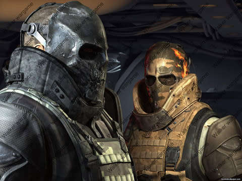 Army of Two Skull Full Face Airsoft Protector Mash Mask - Black