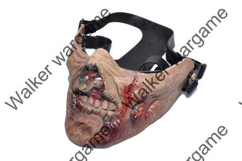 M05 Plastic Half Face Protector Mask - Zombie  Halloween Mask