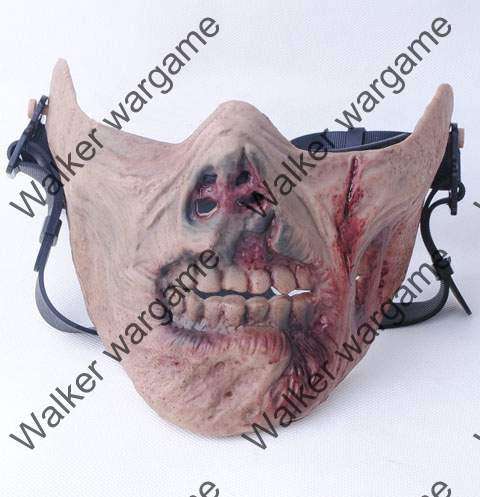 M05 Plastic Half Face Protector Mask - Zombie  Halloween Mask