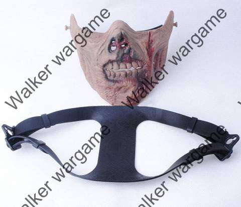 M05 Plastic Half Face Protector Mask - Zombie  Halloween Mask