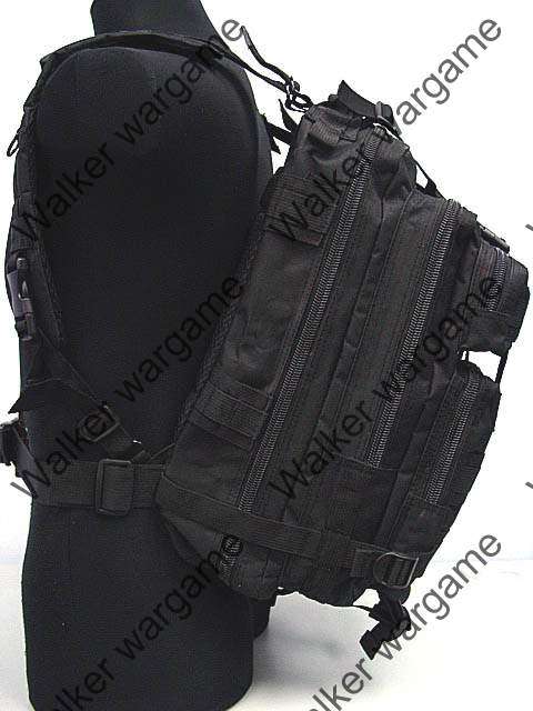 3P Molle Assault Backpack Bag -  SWAT Black (*RSA Seller*)