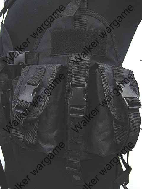 US Navy SEAL CQB Tactical LBV Modular Assault Vest - SWAT Black