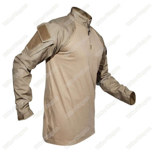 PMC Favor Desert Tan Combat Set Shirt & Pants Bulid in Elbow & Knee Pads - Size L