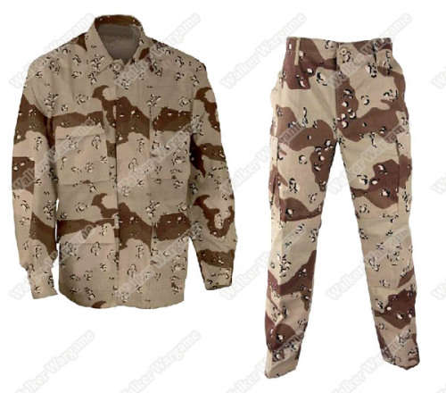 BDU Battle Dress Uniform Full Set - US Army 6 Color Desert Camo (First Desert Storm) Size L
