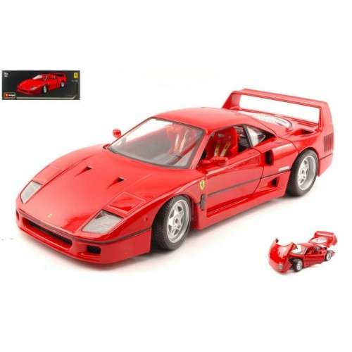 1:18 BURAGO ORIGINAL Ferrari F40 1987 Scale Model Red (Metal body)