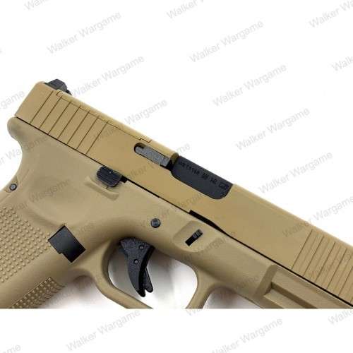 WE Tech Glock 17 Gen 5 MOS GBB Pistol With Red Dot RMR Scope TAN
