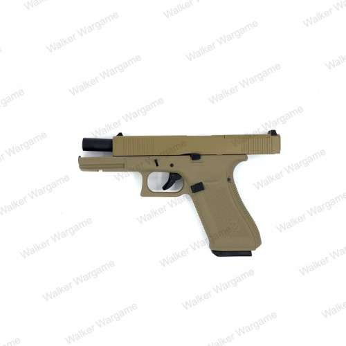 WE Tech Glock 17 Gen 5 MOS GBB Pistol With Red Dot RMR Scope TAN