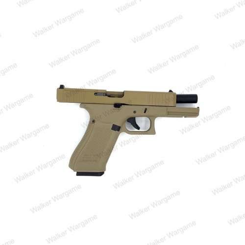 WE Tech Glock 17 Gen 5 MOS GBB Pistol With Red Dot RMR Scope TAN