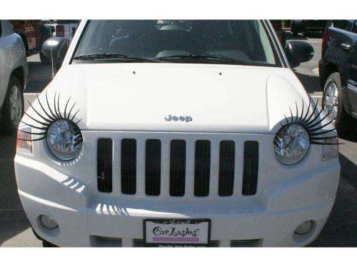 Car Lashes beautify decor car headlights false eyelashes - Black