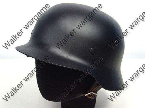 WW2 German Full Size Steel M35 Helmet - Black