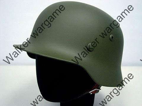 WW2 German Full Size Steel M35 Helmet - OD Green