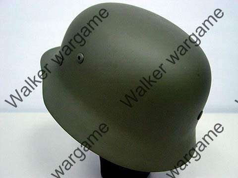 WW2 German Full Size Steel M35 Helmet - OD Green