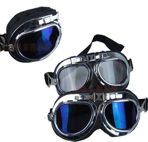 German WW II Style Motocycle Goggles - Clear Lens
