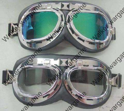 German WW II Style Motocycle Goggles - Clear Lens