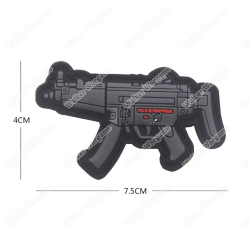 PWG006 PVC Rubber HandK Mp5 Patch With Velcro - Full Colour