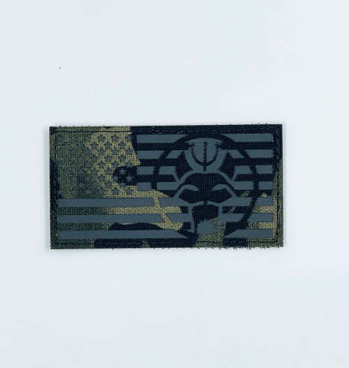 LWG037 US Flag MCBK Navy SEAL Bravo Team Left Arm - Laser Cut Patch With Velcro