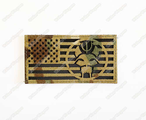 LWG024 US Flag MC Multicam Navy SEAL Bravo Team Left Arm - Laser Cut Patch With Velcro