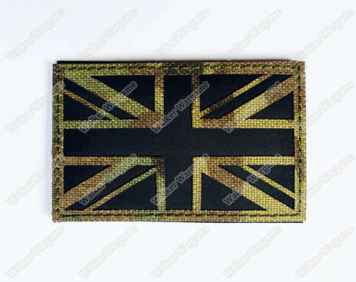 LWG031 UK Flag Union Jack Multicam - Laser Cut Patch With Velcro