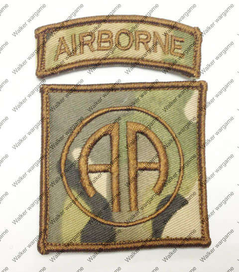 B180 US Army 82th Airborne Division Patch With Velcro - Multicam Colour