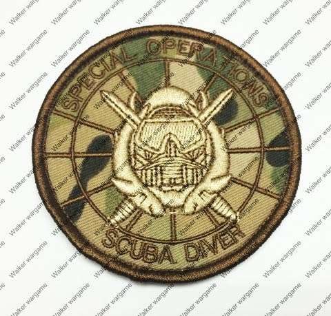 B1748 SEAL Team Scuba Diver Patch With Velcro - Multicam Colour