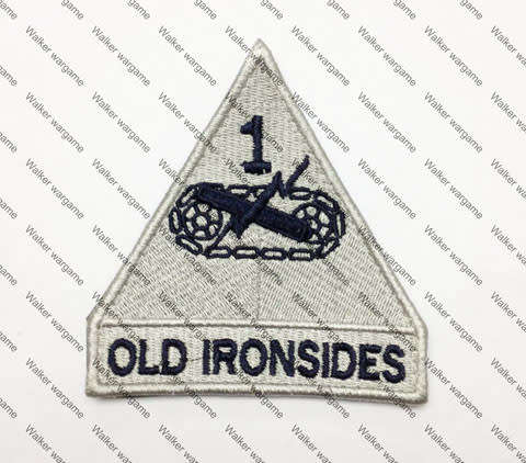 B1096 US Army 1st Armored Division Patch With Velcro - ACU Colour