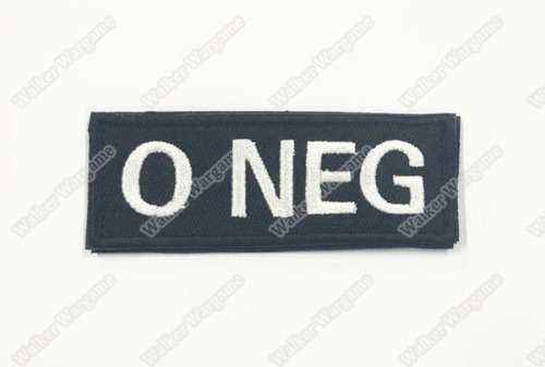 WG042B US Army O NEG Blood Type Patch With Velcro - SWAT Black