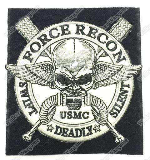 WG003 USMC US Marine Force Recon Patch With Velcro - Full Colour
