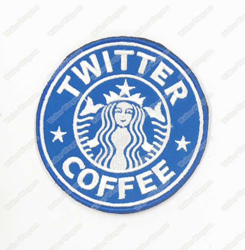 WG087 Twitter Coffee US Army Chapter Morale Patch With Velcro - Full Color