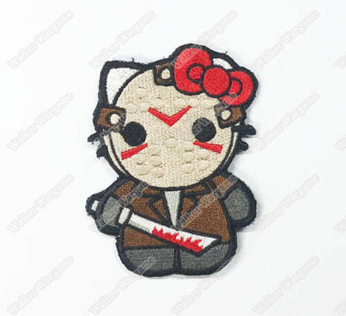 WG115 Hello Kitty Jason Voorhees Patch With Velcro - Full Color