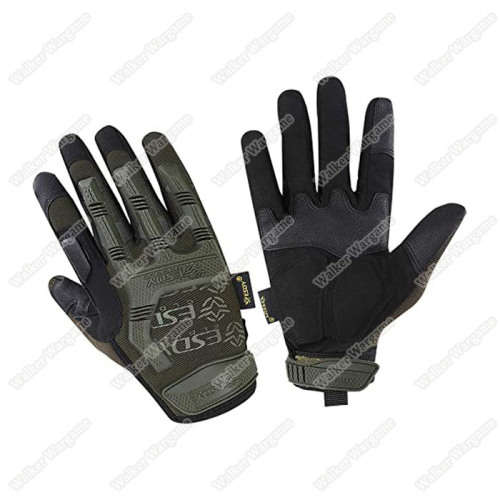 ESDY MPact Tactical Full Finger Gloves - OD Green Size M