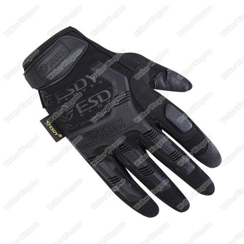 ESDY MPact Tactical Full Finger Gloves - SWAT Black Size M