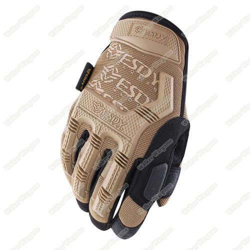 ESDY MPact Tactical Full Finger Gloves - Desert Tan Size M