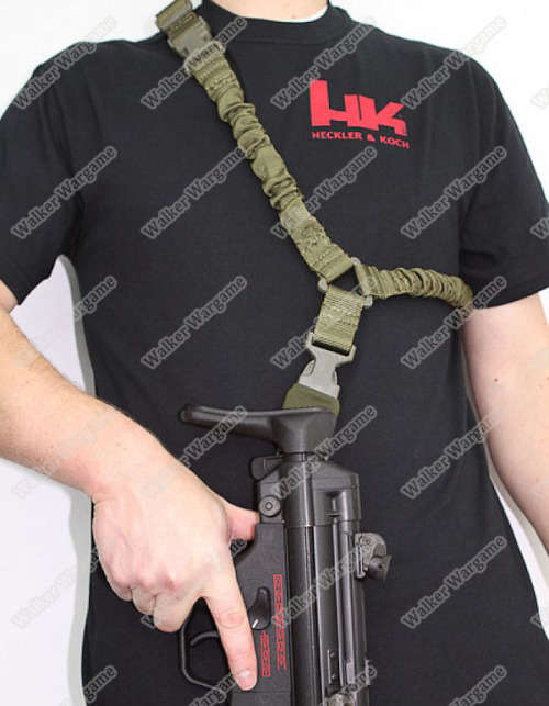 Quick release Tactical One 1 Point Gun Sling Gen2 Adjustable Bungee Rifle Sling - Tan