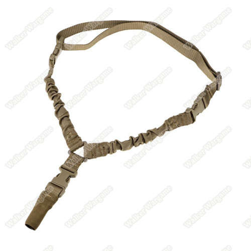Quick release Tactical One 1 Point Gun Sling Gen2 Adjustable Bungee Rifle Sling - Tan