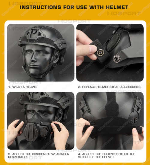 Special Force Tactical Respirator Mask With One Filter