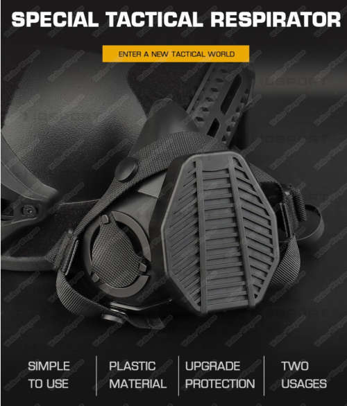 Special Force Tactical Respirator Mask With One Filter