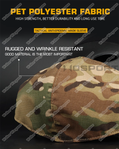 Tactical Knight Face Mask Washable - Black Multicam ( Protect Against COVID19 )