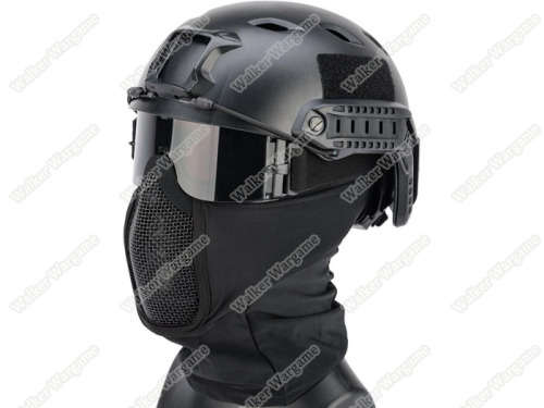 Shadow Fighter Balaclavas Headgear With Mesh Mouth Protector - SWAT Black