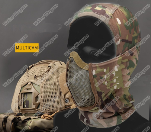 Shadow Fighter Balaclavas Headgear With Mesh Mouth Protector - Multicam