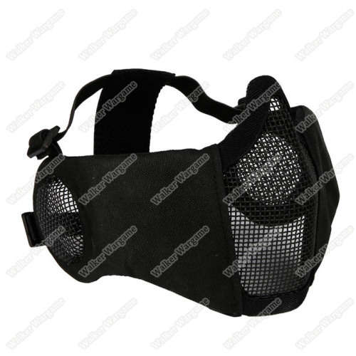 V1E Stalker Type Half Face Metal Mesh Mask With Integrated Mesh Ear Protection Multicam MC