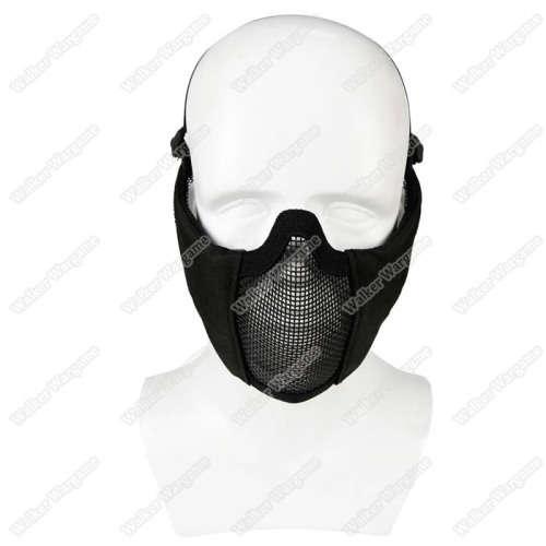 V1E Stalker Type Half Face Metal Mesh Mask With Integrated Mesh Ear Protection Multicam MC