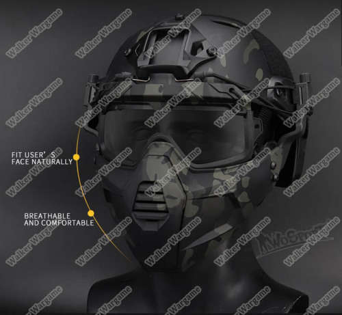 FMA SF Goggle and Face Mask Protect System Airsoft Mask - Multicam