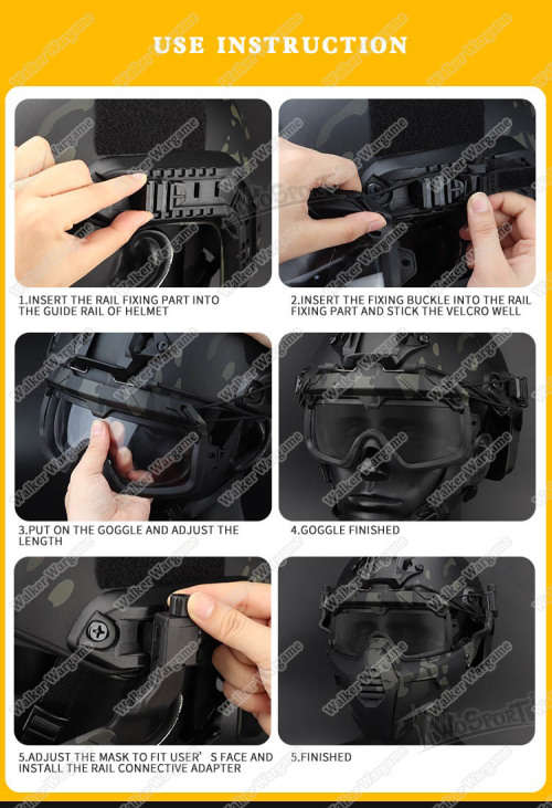 FMA SF Goggle and Face Mask Protect System Airsoft Mask - Multicam